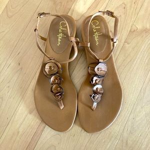 NWOB-Cole Haan leather flower sandals. Size 8.5